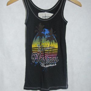 Contagious Black Logo Tank Top XS Slim Fit